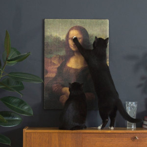 Copycat Art Scratcher Mona Lisa - Kratzbild für Katzen