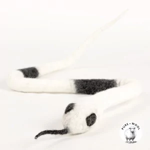 WoollySnake von Profeline – gefilztes Katzenspielzeug aus 100% Wolle
