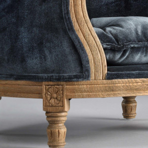 Katzenbett George Royal Blue Velvet | Katzensofa im barocken Stil