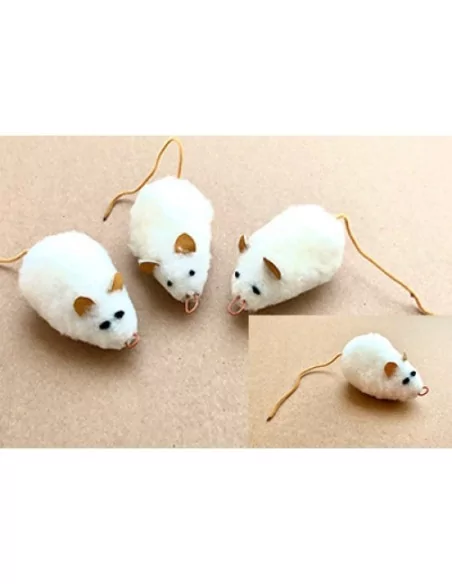 Purrs White Mo Mouse aus Schafwolle