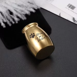 Miniatur Urne mit Schriftzug - Gold oder Schwarz
