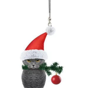 Weihnachtsanhänger Katze Plexiglas