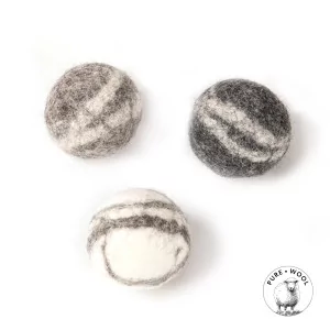 Filzbälle von Profeline - 3er Set Farbe Grau