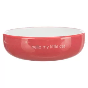TRIXIE hello my little cat Futternapf mit großen Durchmesser aus Keramik