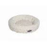 Donut Katzenkörbchen aus Softpflüsch Farbe: weiß