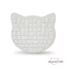 ewiCat - weiße Fummelbrett Katzenkopf wie ein Setzkasten 