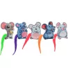 5 Comic-Mäuse aus Stoff mit Plüschwurm-Schwanz