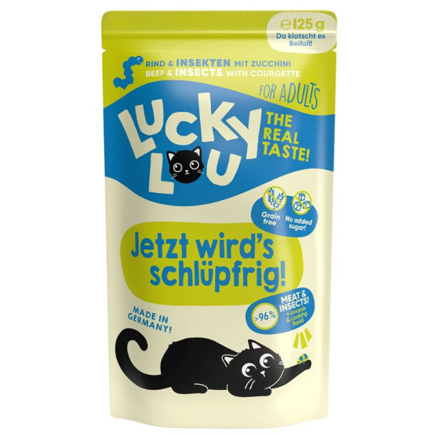 Lucky Lou Lifestage Adult Rind und Insekten 125g | Katzenfutter