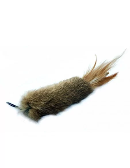 Purrs Hare Raiser aus Fell und Federn – Katzenspielzeug aus Naturmaterialien
