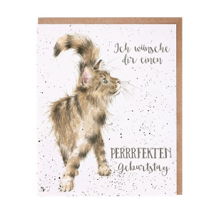 Wrendale Designs Geburtstagskarte Katze Just Purrrfect