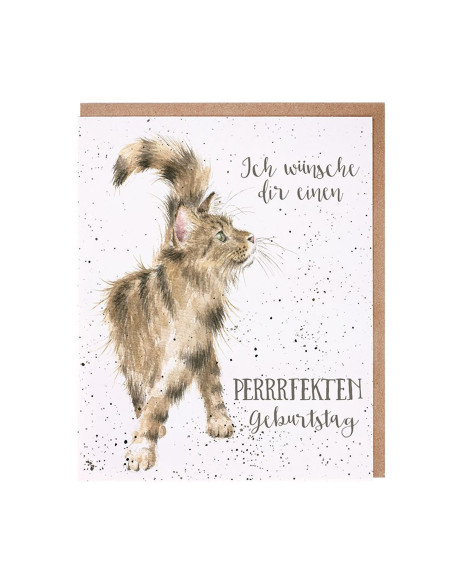 Wrendale Designs Geburtstagskarte Katze Just Purrrfect