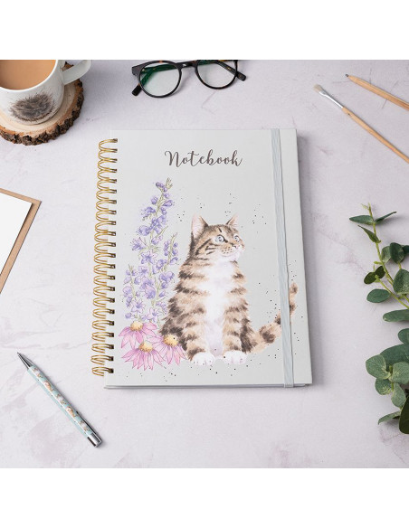 Wrendale Designs A4 Notizbuch - Whiskers und Wildflowers