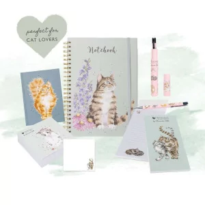 Wrendale Designs Schreibwaren Geschenkset Katze