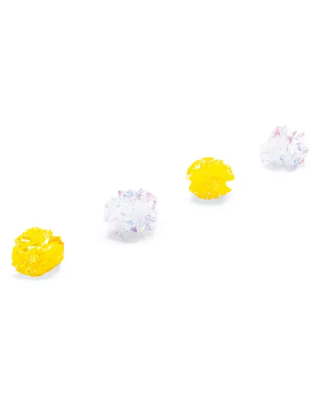 Beeztees Kitten Knister Bälle: 4 Stück Pack, Spielspaß pur für Katzen!