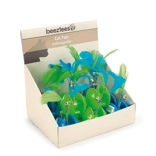 Beeztees Rolly Bolly - rollendes Katzspielzeug mit Federn