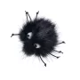 Schwarze flauschige Plüschspinne für Katzen
